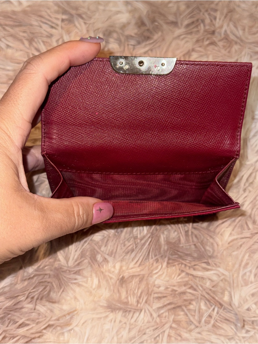 Vintage Prada Burgundy Tessuto Nylon Compact Wallet - Picture 3 of 11